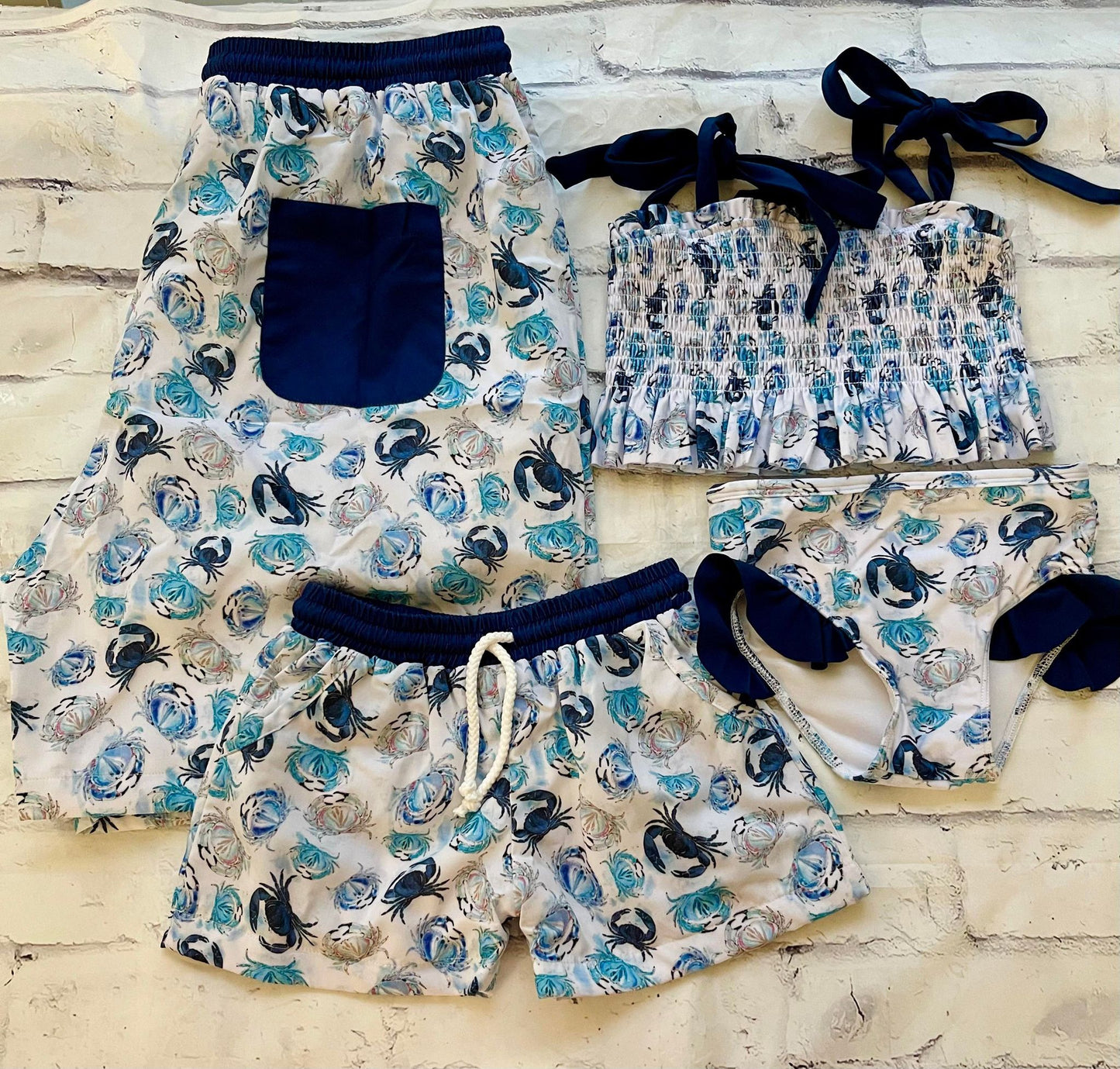 Dad Crab Swim Trunks