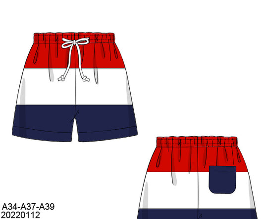 Colorblock Swim Trunks